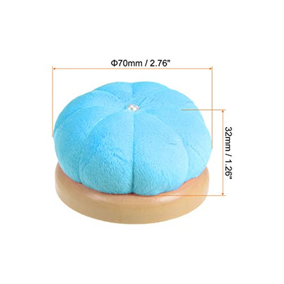 Wooden Base Needle Pincushions Japanese Style Pin Cushions Round Pin Cushion Needle Holder for Sewing Quilting Needlework DIY Crafts