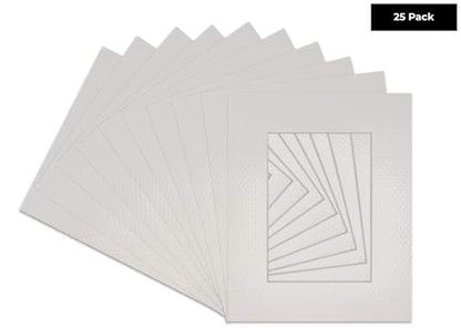 Pack of 25 Acid Free 11x14 Mats Bevel Cut for 8.5x11 Photos (25 Count)