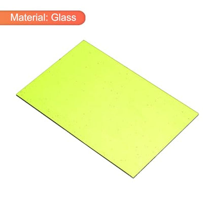 2 Pcs Stained Glass Sheet Mosaic Tile 7.9 Inch x 5.9 Inch Fluorescent Green Stained Glass Sheets for Crafts DIY Art Project