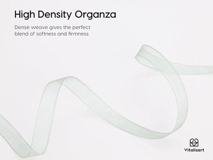 Green Organza Ribbon 3 (3 Count)