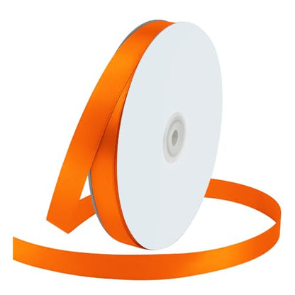 5 8" x 100 Yards Orange Satin Ribbon Crafts Gift Wrapping