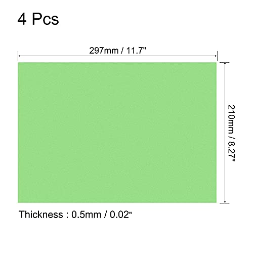 4Pcs A4 Gel Light Lighting Filter Overlay Transparent Color Correction Plastic Vinyl PVC Sheets Photography Television Matte Green