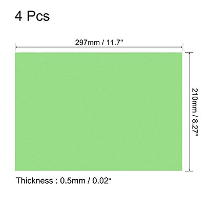 4Pcs A4 Gel Light Lighting Filter Overlay Transparent Color Correction Plastic Vinyl PVC Sheets Photography Television Matte Green
