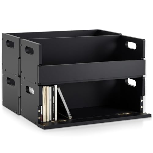 4 Set Wooden CD Storage Box (4 Count)