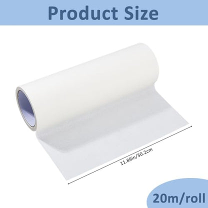 Masking Tape 0.3x20m General Purpose Tape Textured Paper for Painting White Art Adhesive Protective Paper Roll Tracing Frisket for Artists Painting Crafting Covering Skirting (65.6168 Foot)