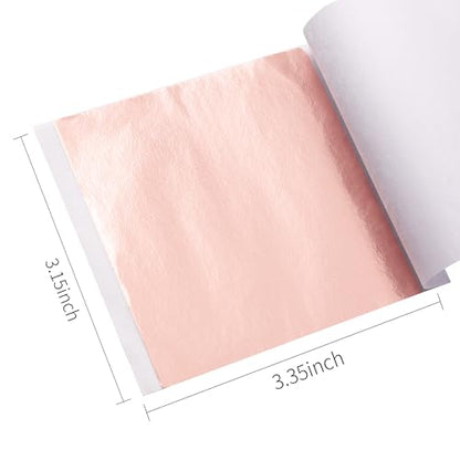 Gold Leaf Sheets 100 PCS Flesh Pink Foil (100 Count)