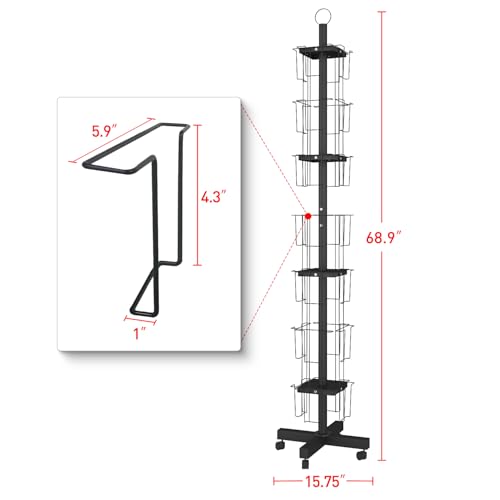 28 Pockets Countertop Rotating Greeting Card Rack