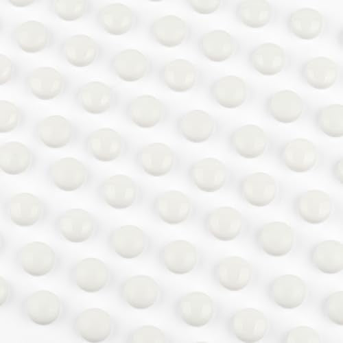150g Glossy White Round Glass Mosaic Tiles for Crafts Bulk (5.29 Ounce)
