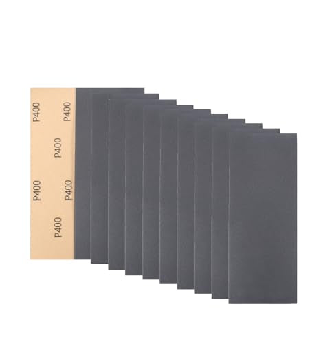 30Pcs 9 x 3.6 Inchs 400 Grit Wet and Dry Handmade Universal Sanding Sheets (30 Count)