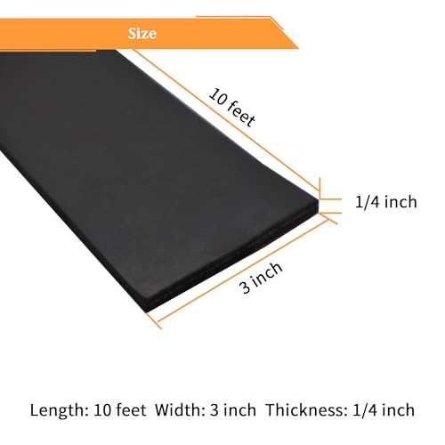 Adhesive Reinforced Solid Rubber Sheets (10 Foot)