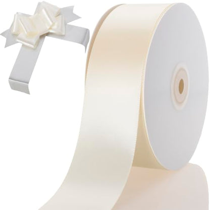 1-1/2 Inch Ivory Ribbon 50Yards – Perfect for Gift Wrapping