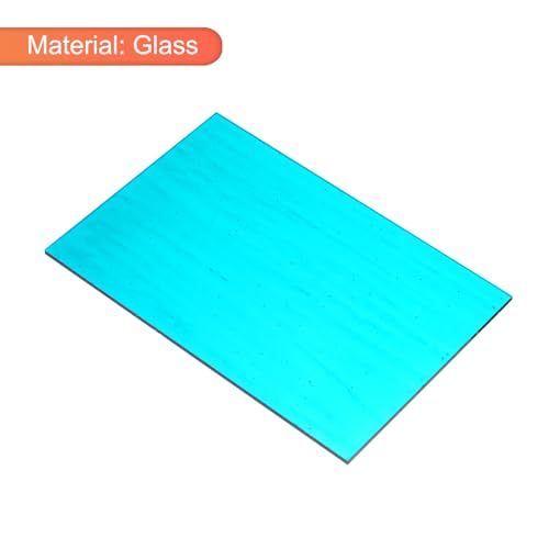 2 Pcs Stained Glass Sheet Mosaic Tile 7.9 Inch x 5.9 Inch Blue Stained Glass Sheets for Crafts DIY Art Project