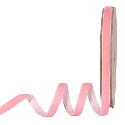 Pink Thin Velvet Ribbon