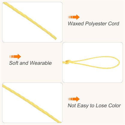 Waxed Cord 0.45mm Waxed Thread 87 Yard Wax String Leather Cord for Bracelet Making