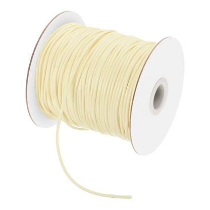 Waxed Polyester Cord 2mm 98 Yard Beige for Bracelet Making