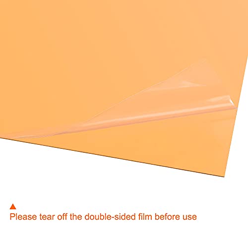 4Pcs A4 Gel Light Lighting Filter Overlay Transparent Color Correction Plastic Vinyl PVC Sheets Photography Television Orange (4 Count)