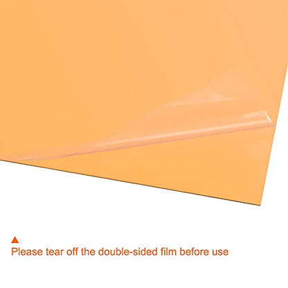 4Pcs A4 Gel Light Lighting Filter Overlay Transparent Color Correction Plastic Vinyl PVC Sheets Photography Television Orange (4 Count)