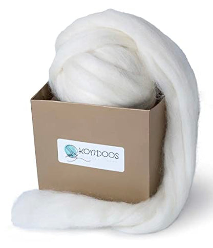 Natural Wool roving (8 Ounce)