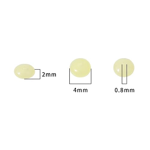 Natural Lemon Jade Disk Stone Beads 4x2mm 160pcs Rondelle Loose Semi Gemstone Beads for Jewelry Making Design (160 Count)