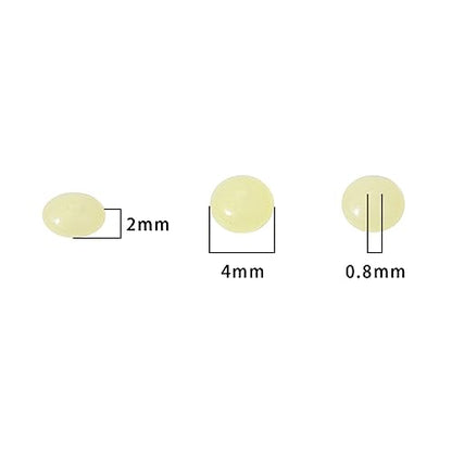 Natural Lemon Jade Disk Stone Beads 4x2mm 160pcs Rondelle Loose Semi Gemstone Beads for Jewelry Making Design (160 Count)