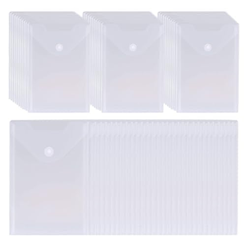 50 Packs Clear Stamp Die Storage Pockets Plastic Seal Bags Storage Case for Cutting Dies Stencil Album Stamp Crafts for DIY Scrapbooking Paper Card Craft Cutting Dies for Card Making (50 Count)
