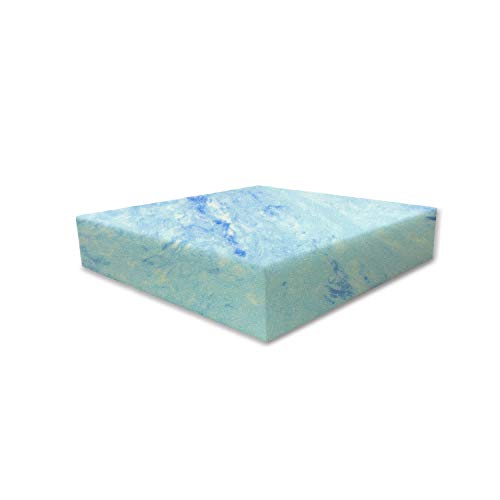 2"x 24" x 24" Gel Cooling Memory Square Foam Cushion