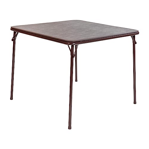 Brown 33.5" Square Folding Table