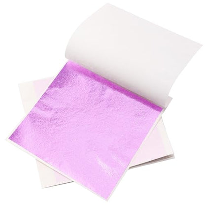 Gold Leaf Sheets for Art 100 PCS Light Purple Foil