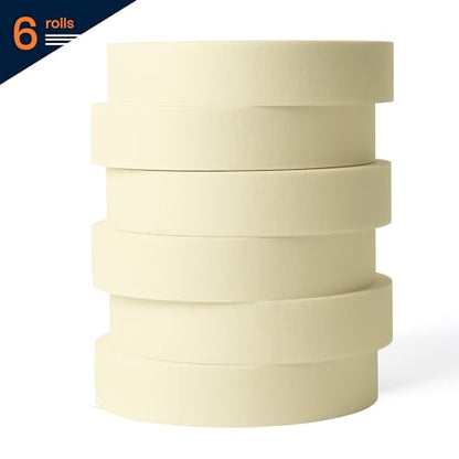 General Purpose Masking Tape Beige White 0.94" x 60Yards x 6Rolls (6 Count)