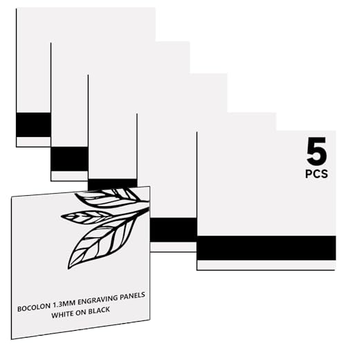 5PCS Laser Engraving Double Color ABS Plastic Sheet (4.835 Sq Ft)