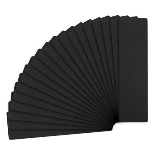 20 Pack Anodized Aluminium Laser Engraved Mount Metal Plate 3x1x0.04 Inch Engraver Blank Anodized Aluminum Sheets for DIY Laser Printing (20 Count)