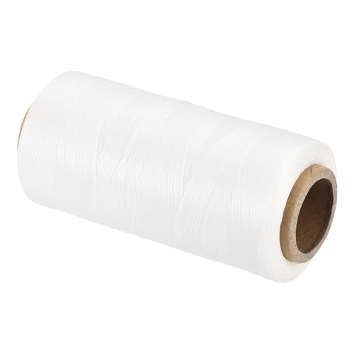 Waxed Thread 284 Yard 0.8mm 150D Flat Wax Thread Polyester Waxed String for Leather Sewing Hand Weaving Book Binding Home Decoration