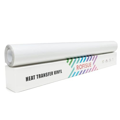 White Glitter HTV Heat Transfer Vinyl 12x6FT Glitter Iron on Vinyl for T Shirts Easy Cut Weed HTV Compatible with Cricut All Cutters White Glitter Heat Transfer Vinyl