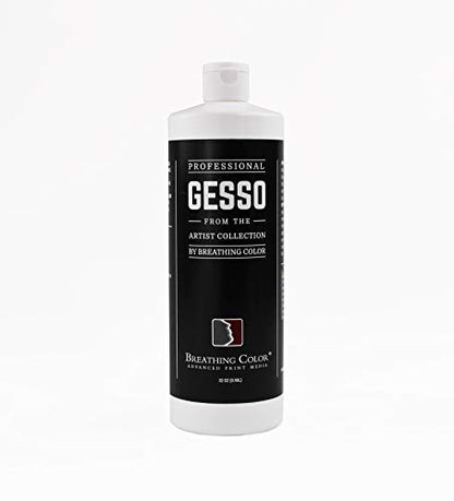 White Gesso Canvas Primer 32 oz Give Your Art The Ultimate Base Prime! Keep Paint from Absorbing! Whether Acrylics (32 Fl Oz)