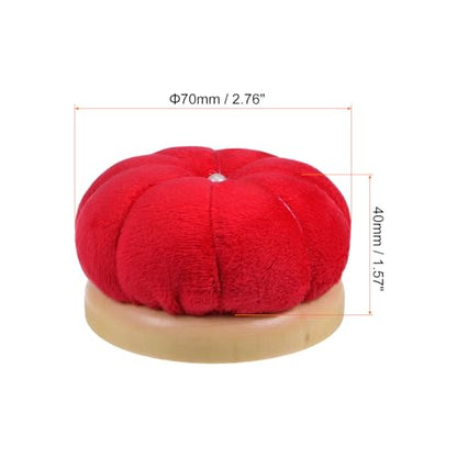 Wooden Base Needle Pincushions Pin Cushions Red