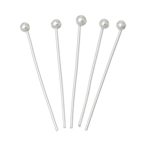 50pcs Adabele Real Sterling Silver Ball Head Pins 35mm (50 Count)