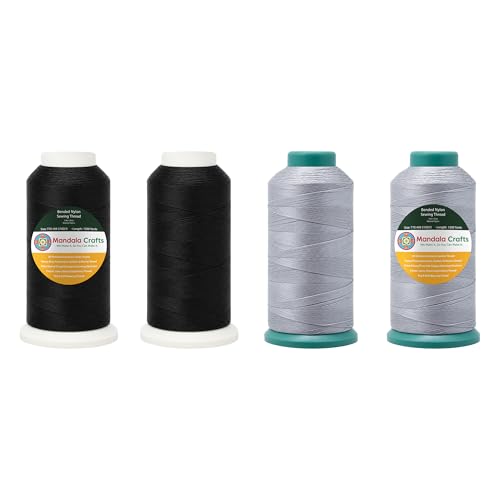 Size 69 210D T70 Black Gray Bonded Nylon Thread (18000 Foot)