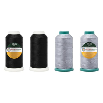 Size 69 210D T70 Black Gray Bonded Nylon Thread (18000 Foot)