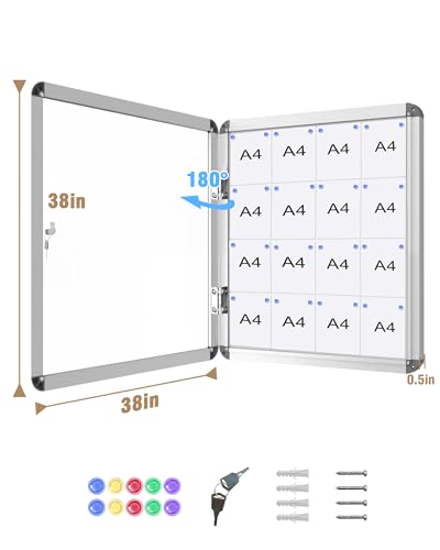 38"x38" Enclosed Bulletin Board