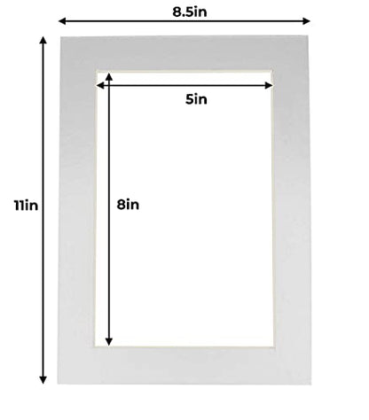 5.5x8.5 Mat for 8.5x11 Frame