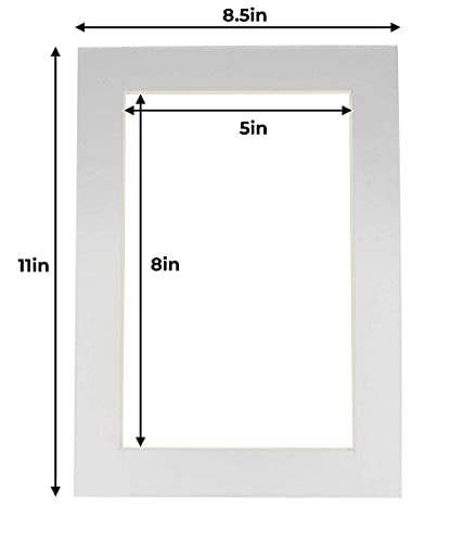 5.5x8.5 Mat for 8.5x11 Frame (25 Count)