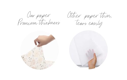 White Floral Tissue Paper for Gift Bags and Packaging