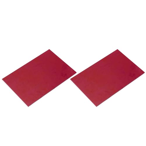 2 Pcs Stained Glass Sheet Mosaic Tile 7.9 Inch x 5.9 Inch Red Stained Glass Sheets for Crafts DIY Art Project