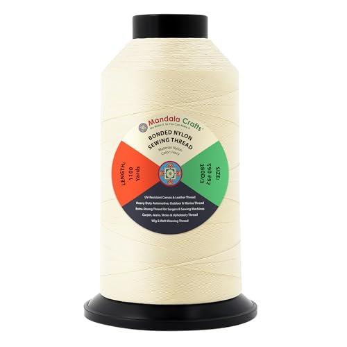 Size 92 280D T90 Ivory Bonded Nylon Thread (3300 Foot)