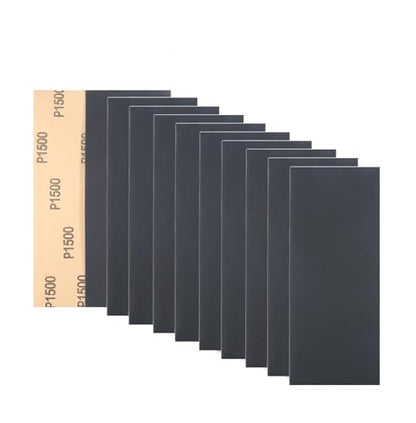 30Pcs 9 x 3.6 Inchs 1500 Grit Wet and Dry Handmade Universal Sanding Sheets