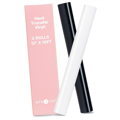 White and Black HTV Vinyl Roll (2 Count)