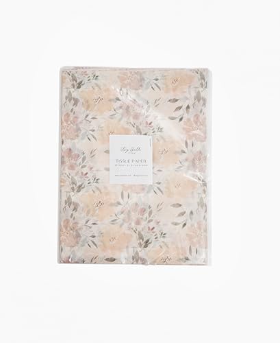 White Floral Tissue Paper for Gift Bags and Packaging