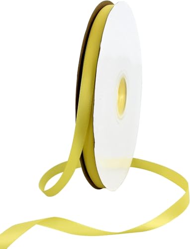 100yds 3 8 Inch Light Yellow Satin Ribbon for Craft Gifts Wrapping (300 Foot)