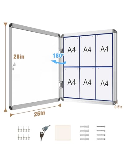 28"x26" Enclosed Bulletin Board
