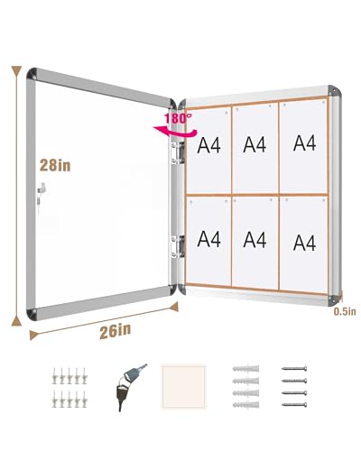 28"x26" Enclosed Bulletin Board
